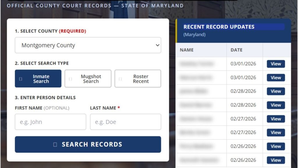 All Maryland County Jail Inmate Search, Roster Lookup, and Mugshot Finder Tool