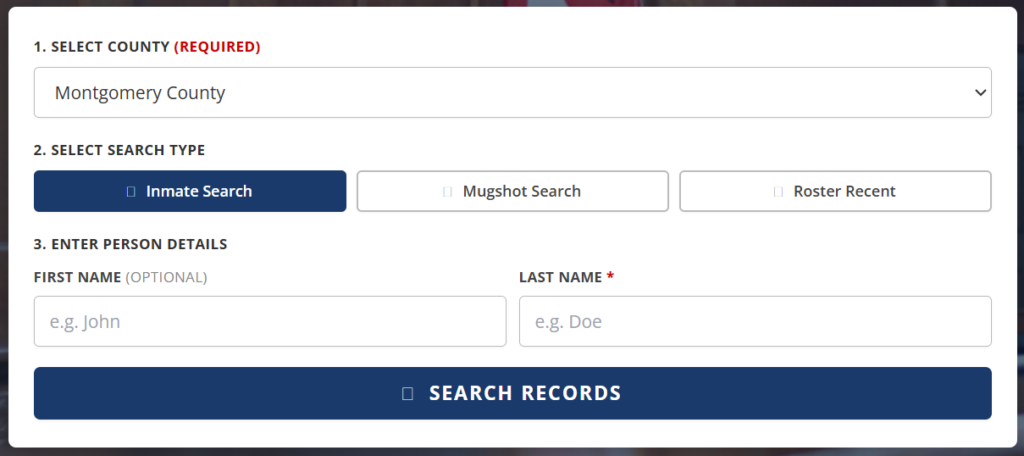 Prince George’s County inmate search tool